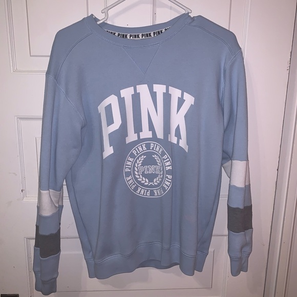 (pink) baby blue crewneck - Picture 1 of 1
